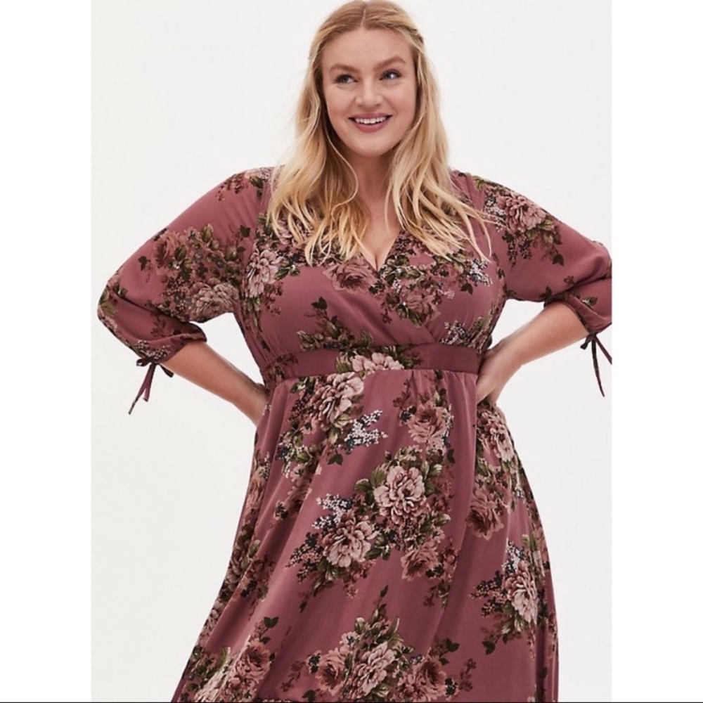 Dusty Pink Floral Torrid Dress